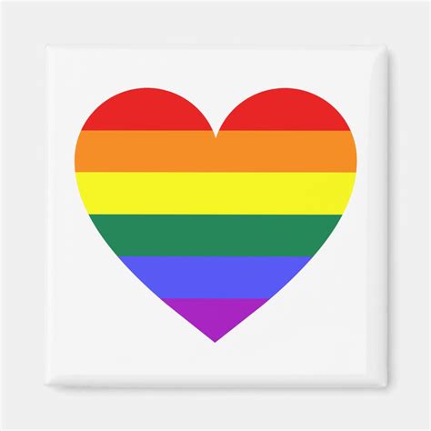 Lgbt Gay Pride Rainbow Heart Magnet Zazzle