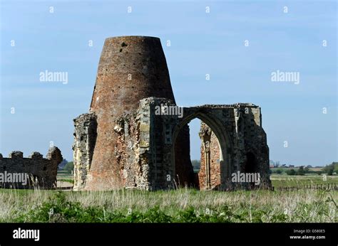 The Ruins Of St Benet S Abbey And Windpump On The River Bure In The