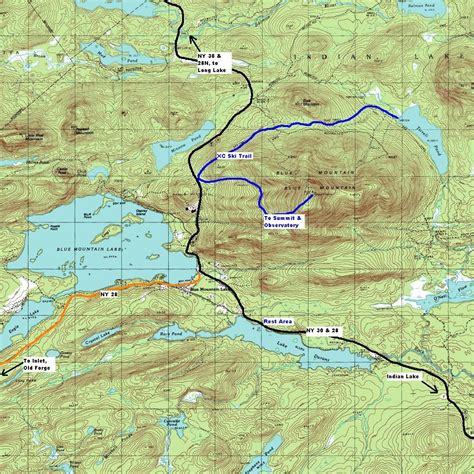 blue.mountain.lake Mountain Lake, Blue Mountain, Adirondack Trail, Topo Map, Topographic Map ...