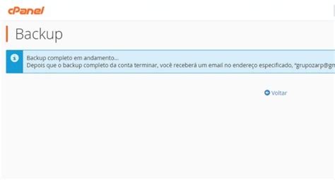 Como Fazer Backup Da Conta De Hospedagem Pelo Cpanel Zarp Host Internet