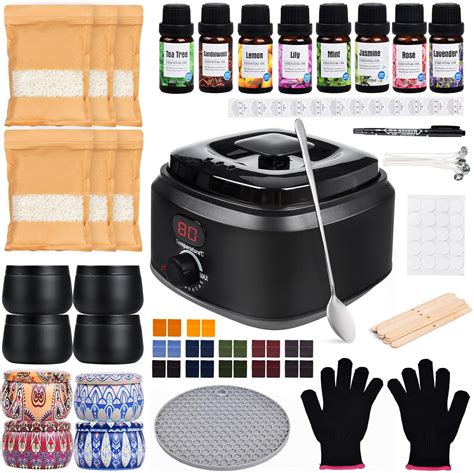 Amazon GULNAZ Candle Making Kit For Adults Digital Wax Melt Warmer With Hot Plate DIY