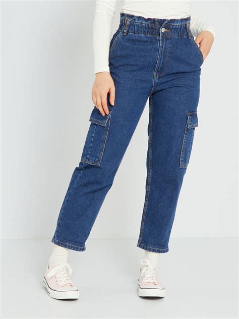 Pantalon Baggy En Denim Bleu Kiabi 20 00