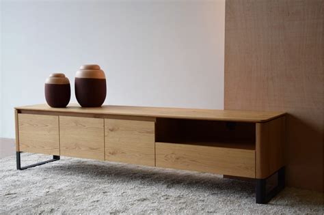 Mueble Bajo TV En Madera Roble Natural Mate Muebles Baena