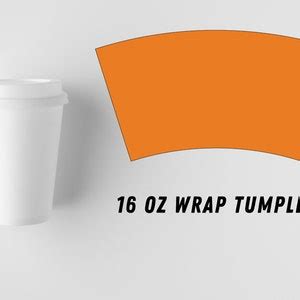 16 Oz Wrap Tumpler Hot Cup Template Svg 16 Oz Tumbler Wrapper Template Tumbler Template Svg