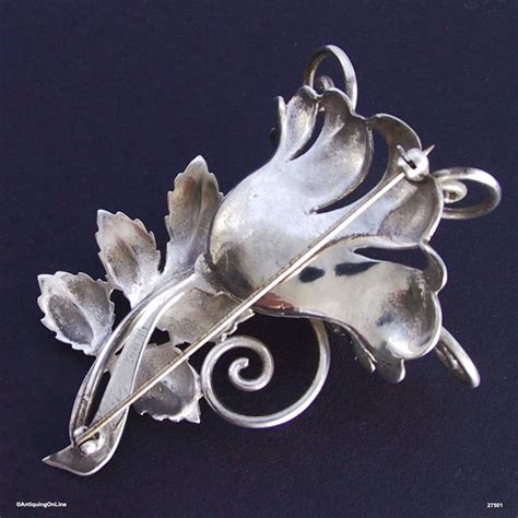 1940s Retro Sterling Flower Brooch Gorgeous Large Retro Etsy