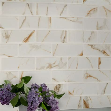 Calcatta Gold Subway X Matte Porcelain Floor And Wall Tile