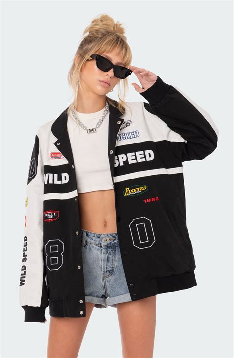 EDIKTED Wild Speed Patch Jacket | Nordstrom
