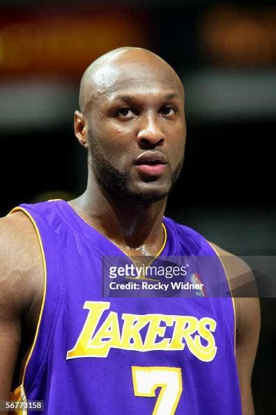 Lamar Odom Of The Los Angeles Lakers Is On The Court During The Game