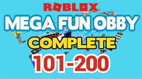 ROBLOX MEGA FUN OBBY COMPLETED Stage 101 200 Walkthrough YouTube