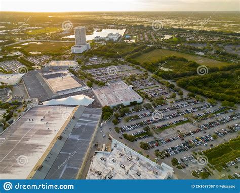 Aerial Drone Photo Of Sawgrass Mills Shopping Mall Sunrise Fl Editorial