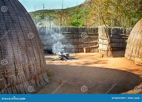 Swazi Tribe Hut In Swaziland Entrance Stock Photography Cartoondealer
