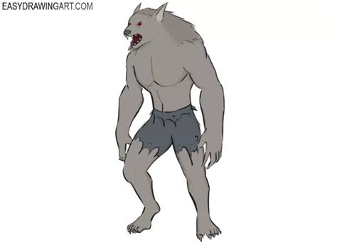 How To Draw A Werewolf Step By Step