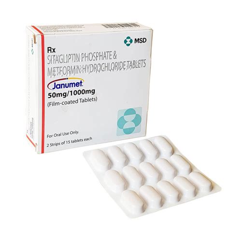 Janumet Sitagliptin 50mg Metformin 1000mg Medsvalley4u