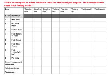 FREE Task Analysis Sample + Template! by Christy ABA | TPT