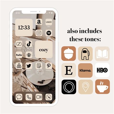 App Icons Neutral Aesthetic Beige Cream Nude Natural Etsy