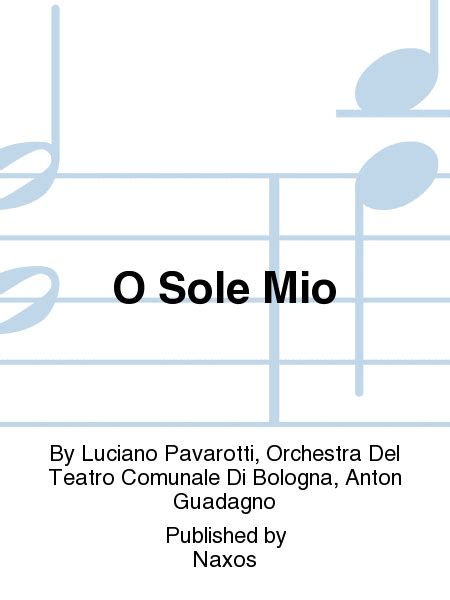 O Sole Mio Sheet Music Plus