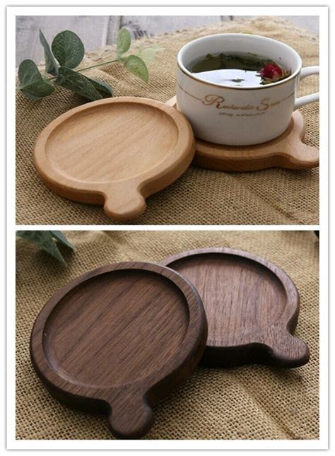 Wooden Round Coasters Cup Mat Heat Insulation Cup Pad Coffee Drink Table Coaster Description