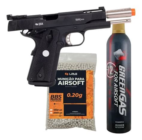 Airsoft Pistola A Gás - Pistola Gbb Airsoft Gás Blowback M1911 Kit R30 Full Metal | Frete grátis
