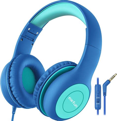 Earfun Kids Headphones With Mic For Boys And Girls Over Ear Hd Stereo