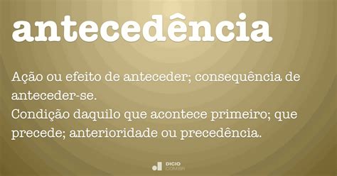 Como Se Escreve Antecedência