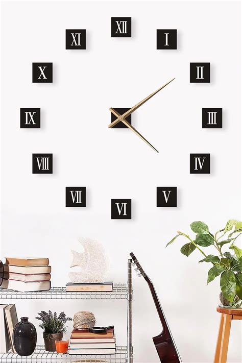 Как повесить часы цифры на стену - 92 фото