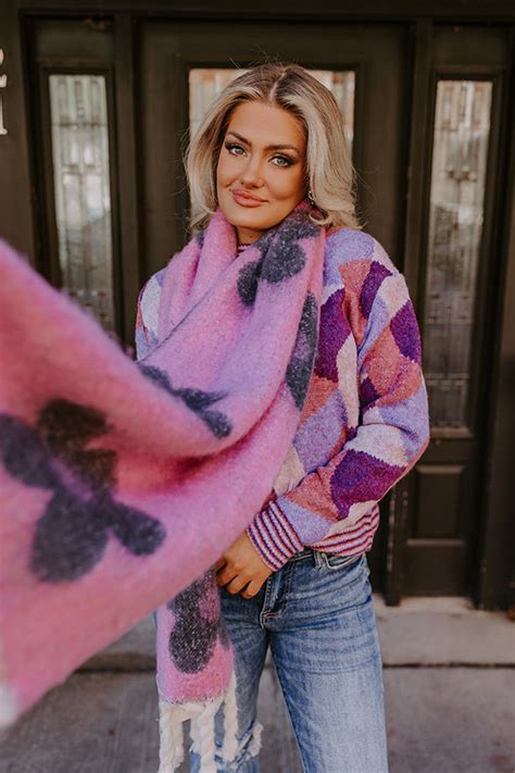 Vail Views Scarf In Violet • Impressions Online Boutique