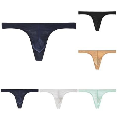 Breathable Men S T Back Panties With Gstring Briefs Thong Bikini Design Shopee Malaysia