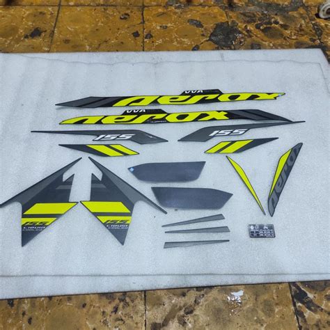 Stripping Sticker Decal Graphic Yamaha Aerox 155 VVA Dark Gray Yellow