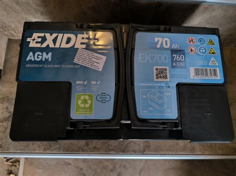 AKUMULATOR EXIDE AGM 70 ah