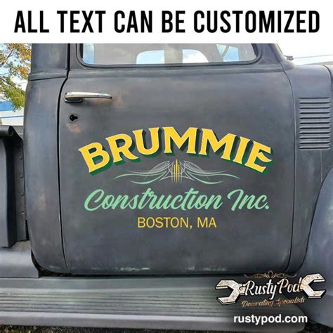 Personalized Pinstriping Art Truck Graphics Rat Rod Door Art Hot Rod Garage Lettering Sticker
