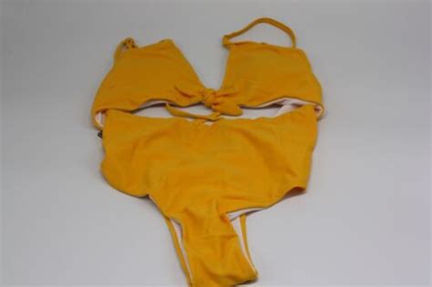 NEW Zaful Bikini Medium Yellow Bathing Suit Summer EBay