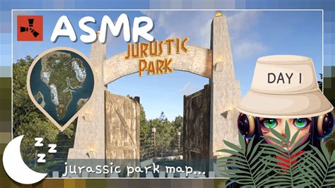 ASMR Rust DAY 1 Jurassic Park Inspired Custom Map Gum Chewing