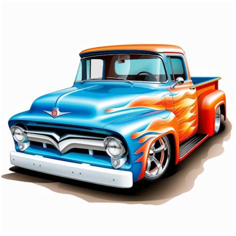 Premium AI Image Ford Chopped Model F Exquisite Hot Rod With Vibrant Vector Design On