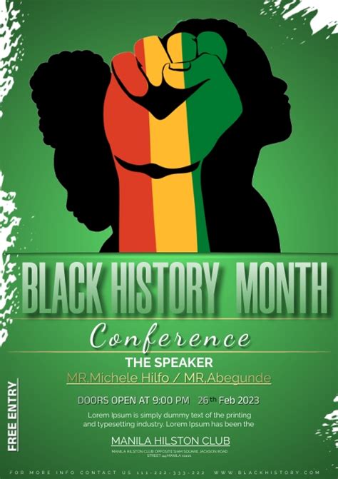 Copy Of Black History Month Party Celebration Club A4 Postermywall