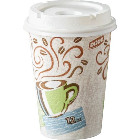 Dixie PerfecTouch Oz Hot Coffee Cup And Lid Sets By GP Pro Fl Oz White Paper Hot