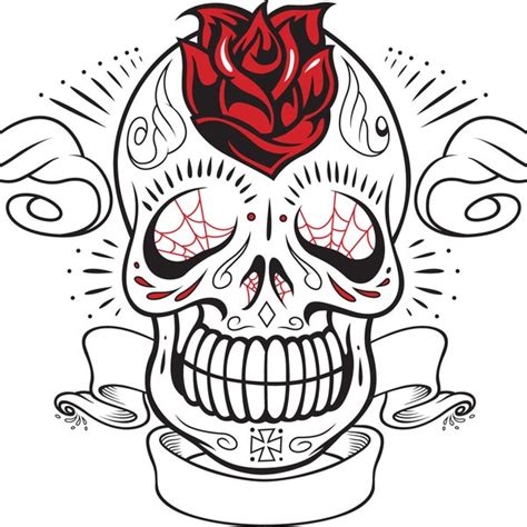Day Of The Dead Tattoo Flash Etsy