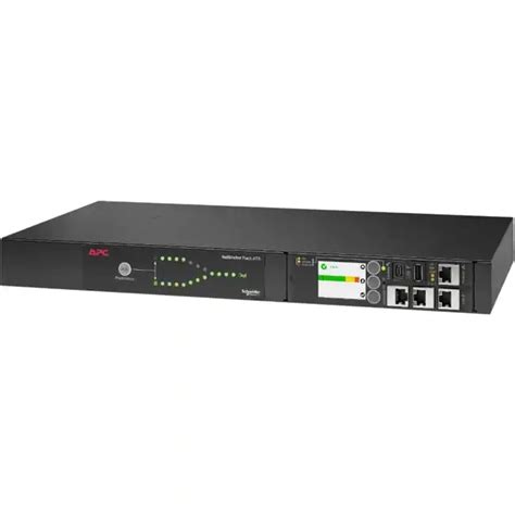 APC NetShelter Rack Power Distribution Unit (PDU) — 1U Horizontal 120V 20A NEMA L5-20P (12x 5-20R) (ATS-DUALCORD) (AP8-1U-20A-120V-ATS-DUALCORD)