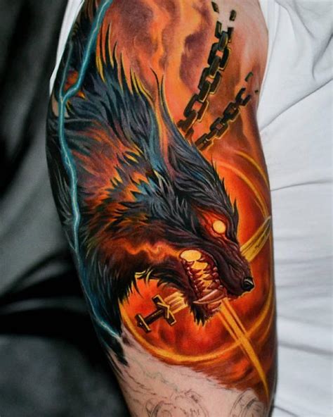 Viking Fenrir Tattoo Meaning And Designs Art And Design