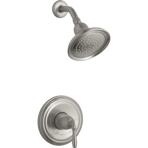 Kohler Devonshire Vibrant Brushed Nickel 1 Handle Shower Faucet At