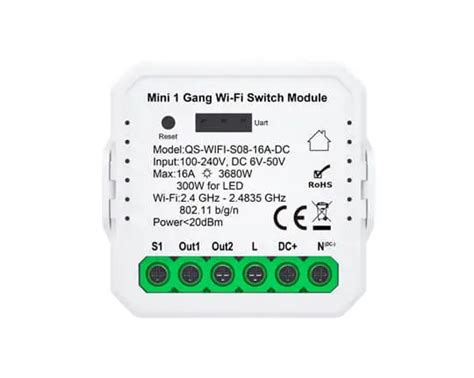 Aihomestyle - 2ch Zigbee Switch Module, QS-Zigbee-S04-2C-LN/QS-Zigbee ...