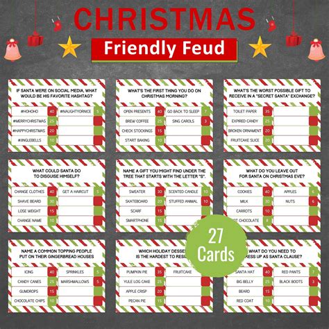 Christmas Friendly Feud Quiz Christmas Family Feud Game Holiday Party