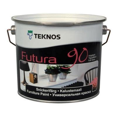 Краска Teknos 1 Гладкая, Быстросохнущая, Уретано-алкидная, Глянцевое ...