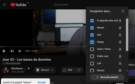 Gestion des playlist à la Youtube (Ajouts de sons aux playlists ...