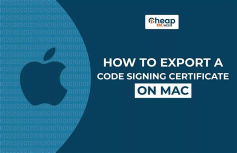 How To Export Code Signing Certificate On Mac