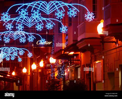 Cartier Sign Outside Cartier Jewellers Shop In Spain Christmas Lights