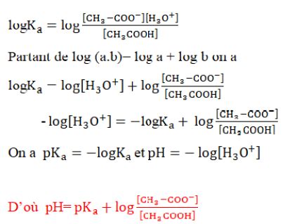 Constante d acidité du couple acide éthanoïque ion éthanoate CH3 COOH