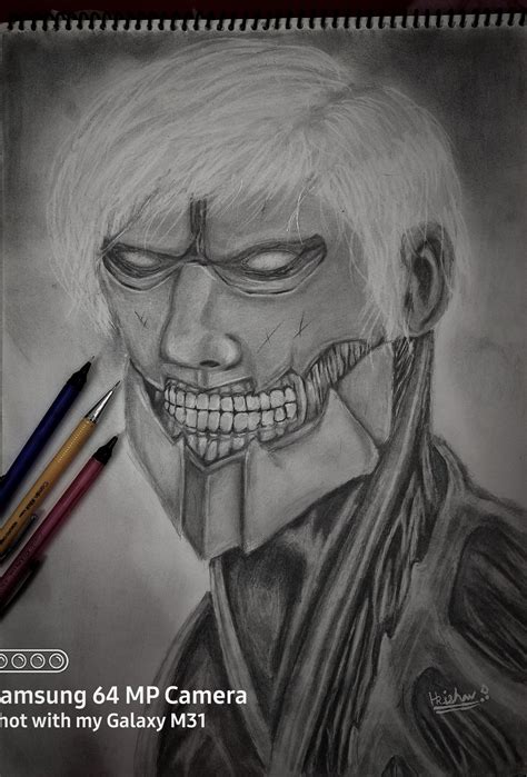 Armoured Titan With Graphite Pencils☠😌 Sketches Male Sketch Titans