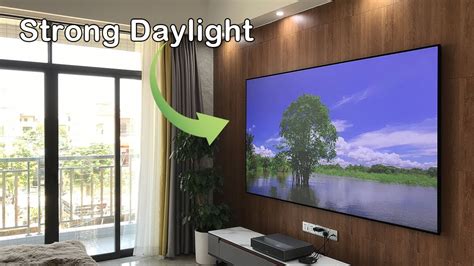 Fengmi 4K Projector On 100inch XY Screen PET Crystal The Best ALR