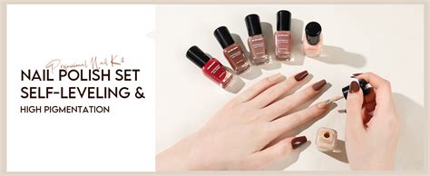Amazon Morovan Brown Nail Polish Set Nude Nail Polish Kit