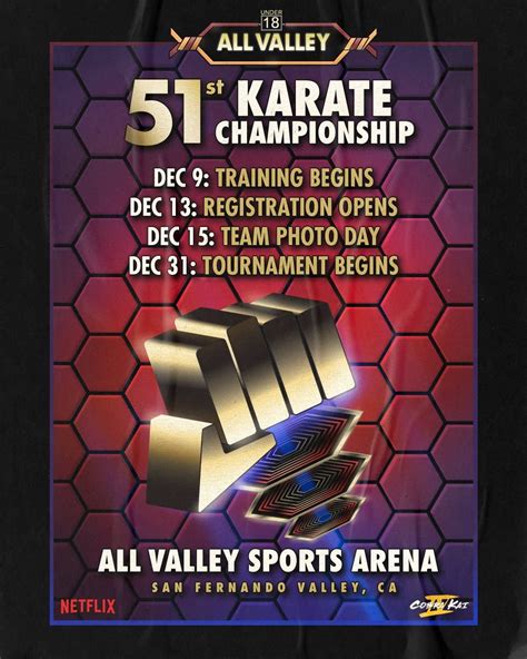 Cobra Kai The Karate Kid All Valley Poster Prop Replica Digital